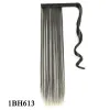 Seamless hair extension Velcro straight hair ponytail long straight hair ponytail Application Scenario